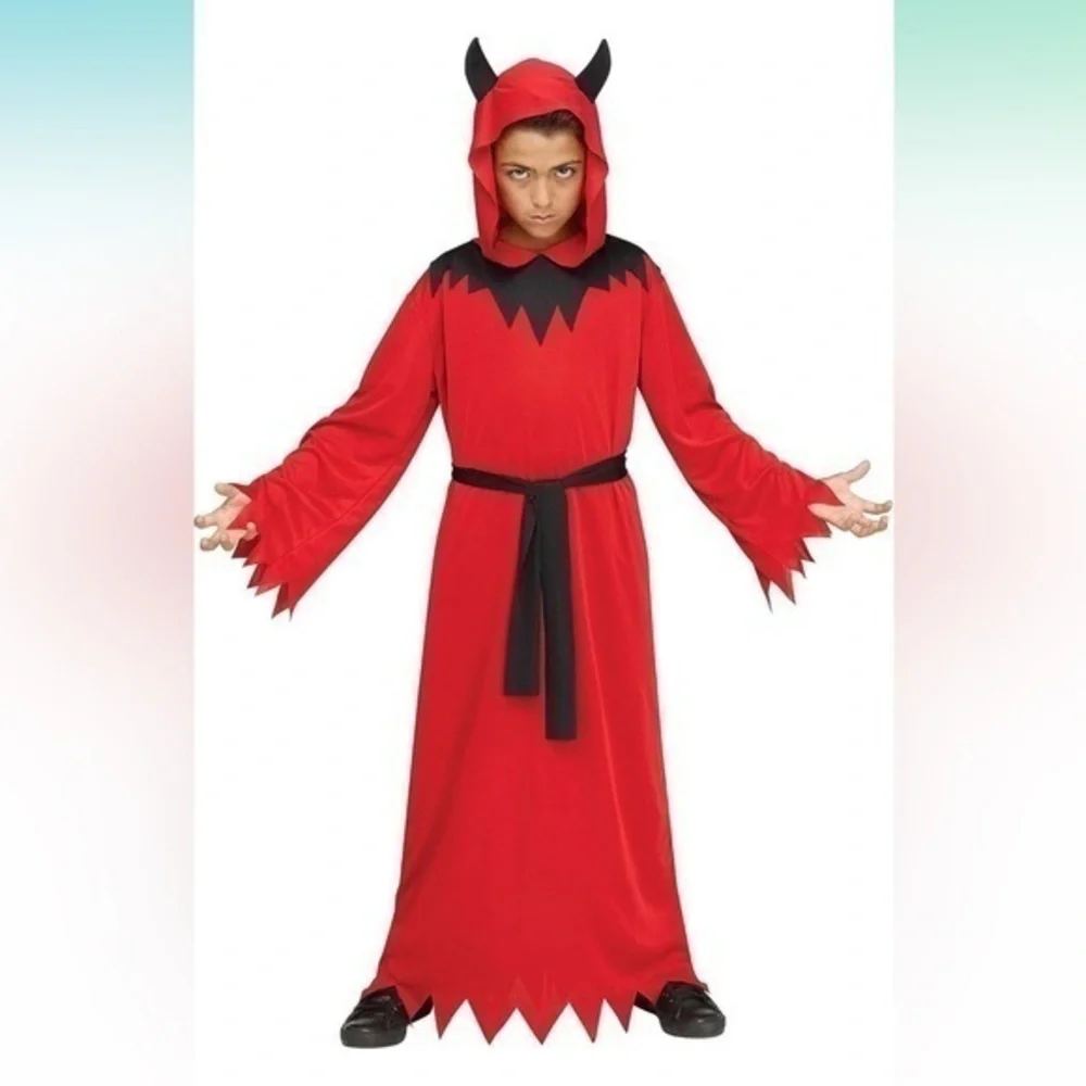 NWT Devil Robe Costume Red Halloween Costume gothic robe dress Up size L